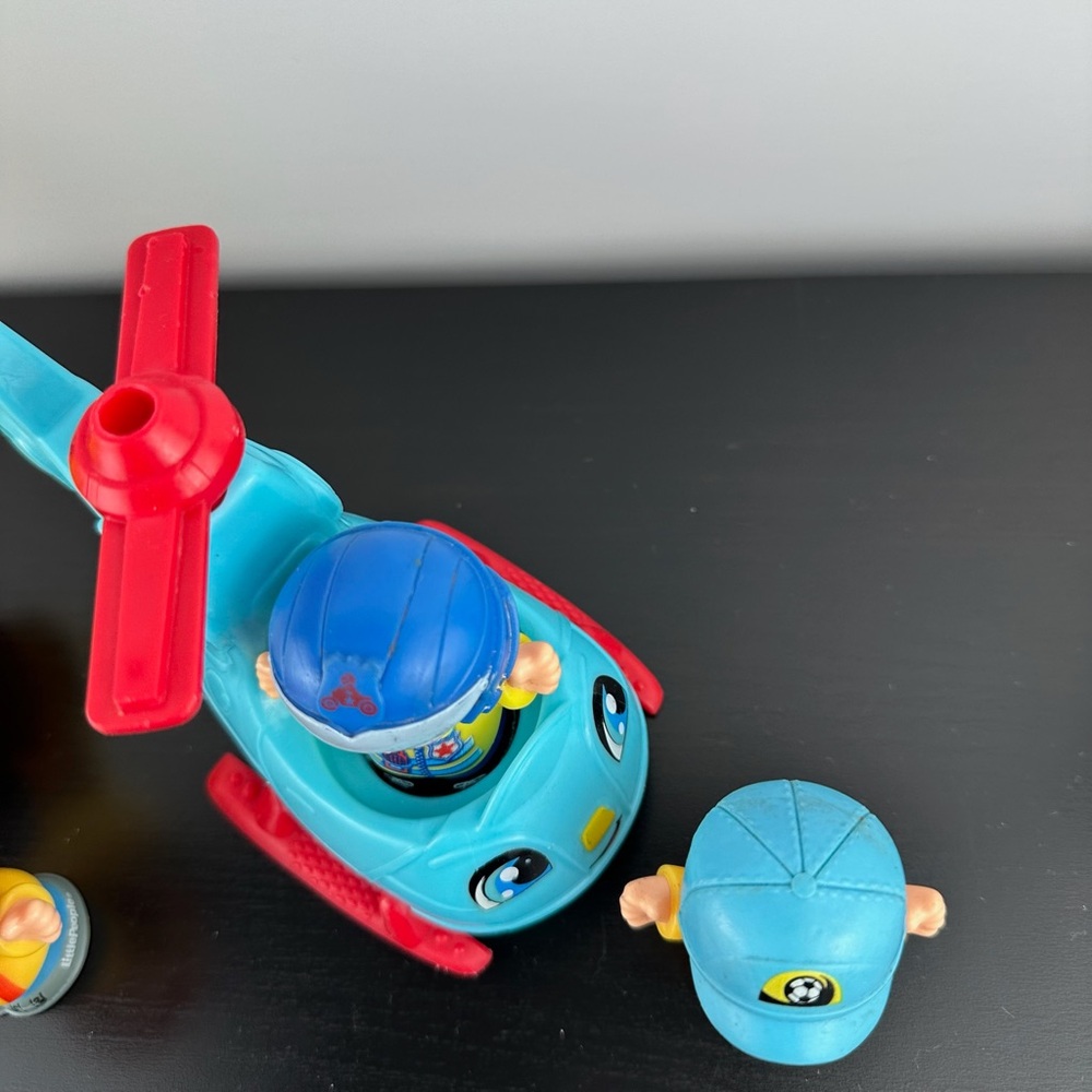 Fisher Price Little People Helicopter, Construction Dump Truck & 4 Boy Figurines - Picture 4 of 4